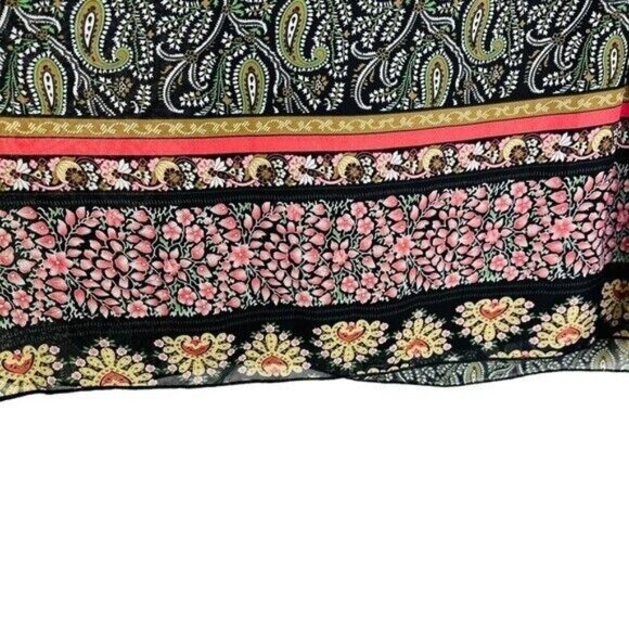 NEW Directions Women's Top Geo Print Multi Color Off The Shoulders Tunic Size XL - Picture 6 of 8